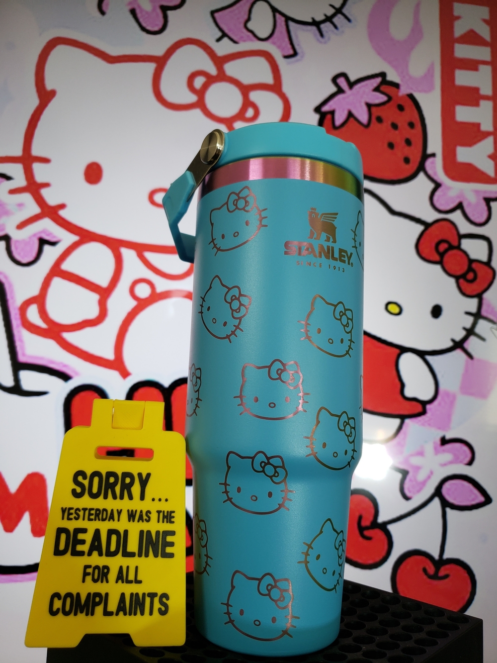 Halogram Turquoise Hello Kitty Insulated Tumbler with Gold Accents